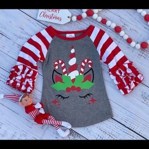 Unicorn Christmas tee